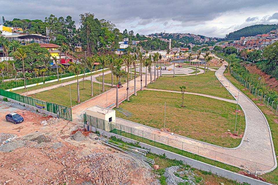 Imagem aérea do Parque Municipal do Parque Santana que será a maior área de lazer da cidade até o momento